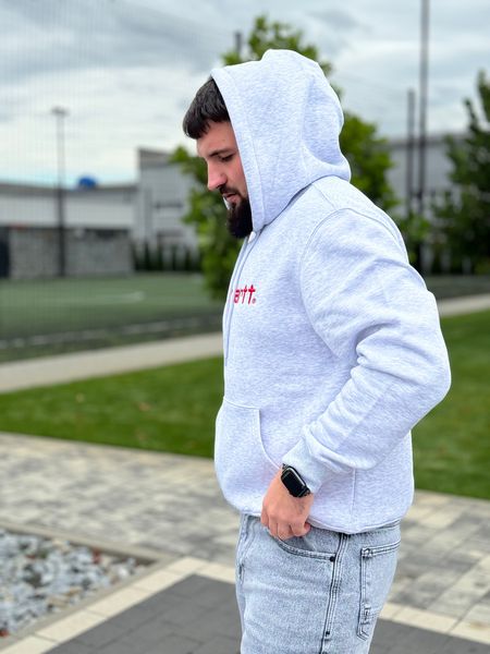 Мужское худи серое, толстовка Carhartt Мужское худи hoodie Carhartt худи светлое кархарт Carhartt S-XL + шапка 2368552381 фото