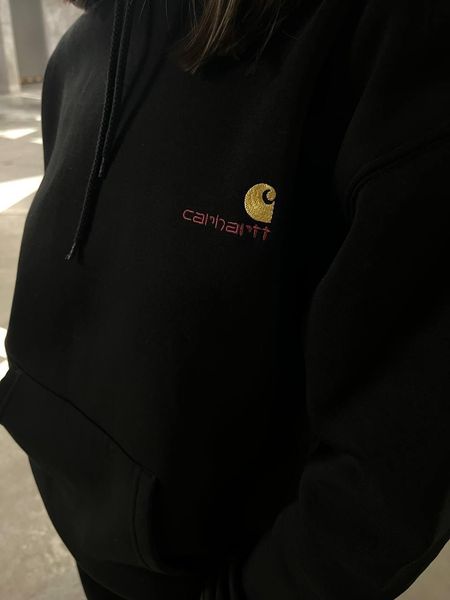 Чоловіче худі чорне, толстовка Carhartt Чоловіче худі hoodie Carhartt худі темне Одяг кархарт Carhartt S-XL 2368593309 фото