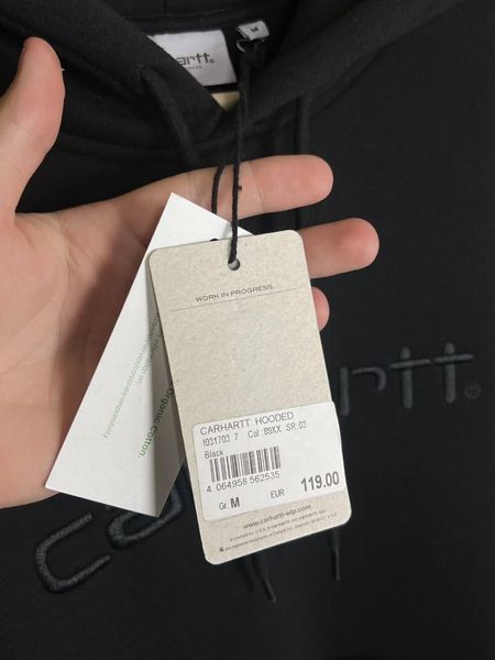 Мужское худи черное, толстовка Carhartt Мужской худи hoodie Carhartt худи Одежда кархарт Carhartt S-XL 2368608944 фото