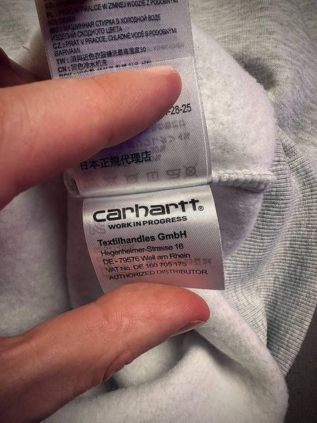 Чоловіче худі сіре, толстовка Carhartt Чоловіча худі hoodie Carhartt худі світле кархарт Carhartt S-XL + шапка 2368655129 фото