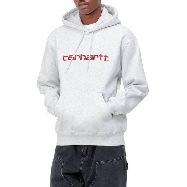 Мужское худи серое, толстовка Carhartt Мужской худи hoodie Carhartt худи светлое кархарт Carhartt S-XL + шапка 2368655129 фото